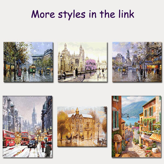 SDOYUNO pictures by numbers Landscape on canvas acrylic Painting By Numbers DIY 60x75cm Frame Digital Painting Draw Number