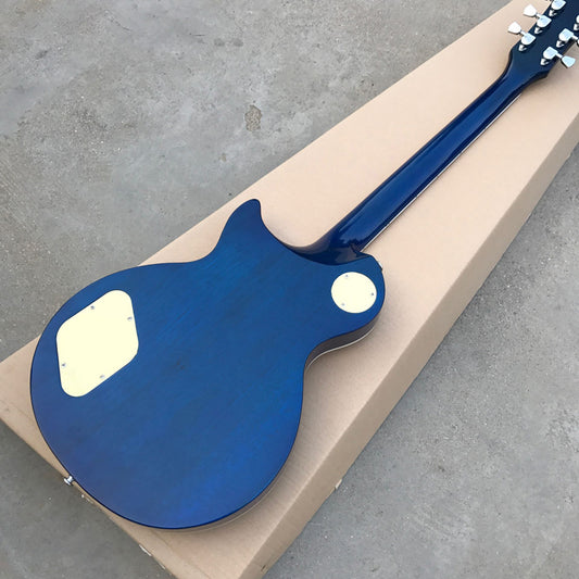 Free Delivery, Various Colors, Tiger Maple Top Electric Guitar, Silver Hardware Guitar