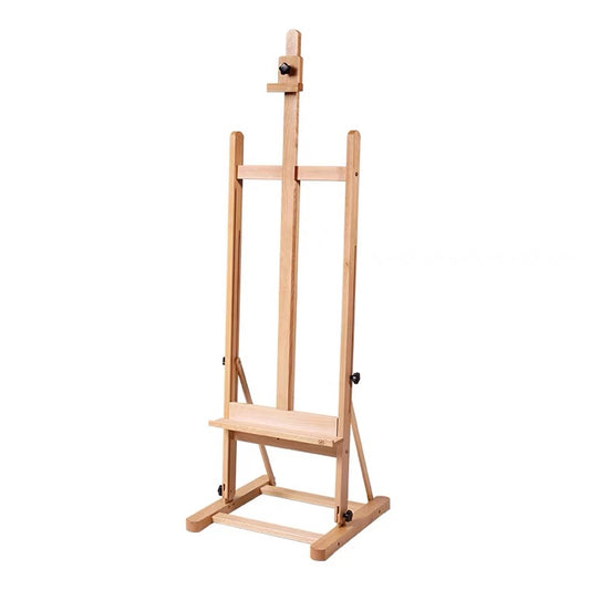 2021 Professional Art Supply Solid Beech Wood Artist Medium-Duty Studio H-Frame Floor Easel for Painting