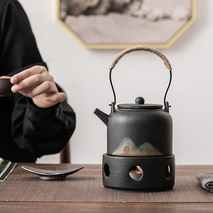 Japanese Style Hand Drawn Warm Tea Stove Set