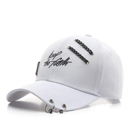 Keep the Faith Snapback Cap Man Woman Ring Chain Baseball Hat Cool Fahion Cycling Dancing Hat Cotton Sunhat 2021 New Cap