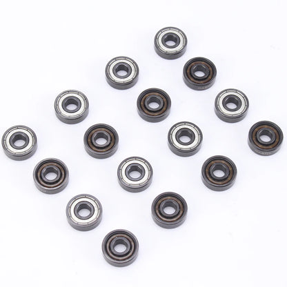 16Pcs Roller Skate Bearings Ceramic BLACK Ball Inline Skates High Speed Bearings Competitional Skateboard Longboard Bearing