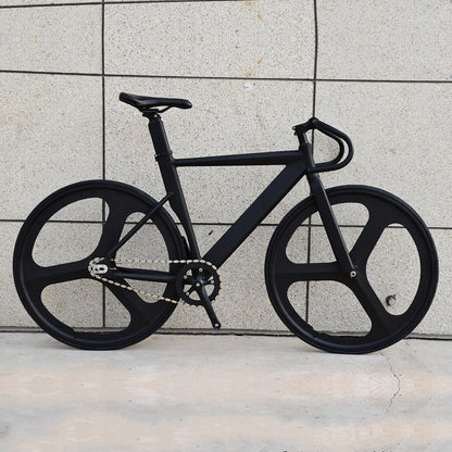 Fixed Gear Bike 700C Muscular Aluminum Alloy Frame 48Cm 52Cm 56Cm Track Fixie Bicycle with Double 3 Spokes Wheel and V Brakes