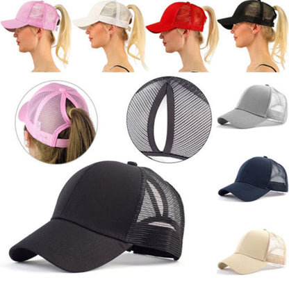 Women's Plain Mesh Baseball Cap