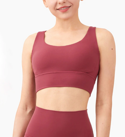 Vnazvnasi 2020 New Fabric Nylon Breathable Women Yoga Tops Bra Solid Color And Sexy Sports Wear Outdoor Exercise Clothes