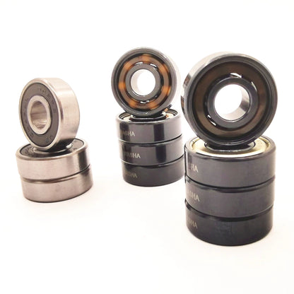 16Pcs Roller Skate Bearings Ceramic BLACK Ball Inline Skates High Speed Bearings Competitional Skateboard Longboard Bearing