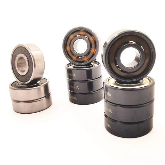 16Pcs Roller Skate Bearings Ceramic BLACK Ball Inline Skates High Speed Bearings Competitional Skateboard Longboard Bearing