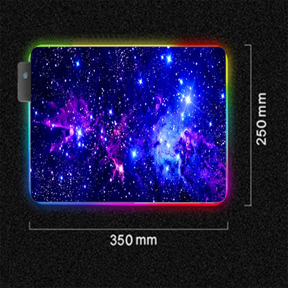 XXL Blue Star LED  USB Gaming Mousepad