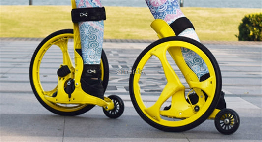 Outdoor Sport Street Slip Rubber Roller Skate 16 Inch 2 Big Wheels Inline Skating Shoes Size 34-43Cm Freeline Skateboard TF-02