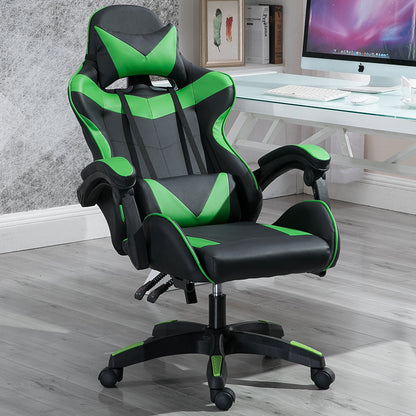 Silla Gamer Pu Leather Racing Gaming Chair With Footrest