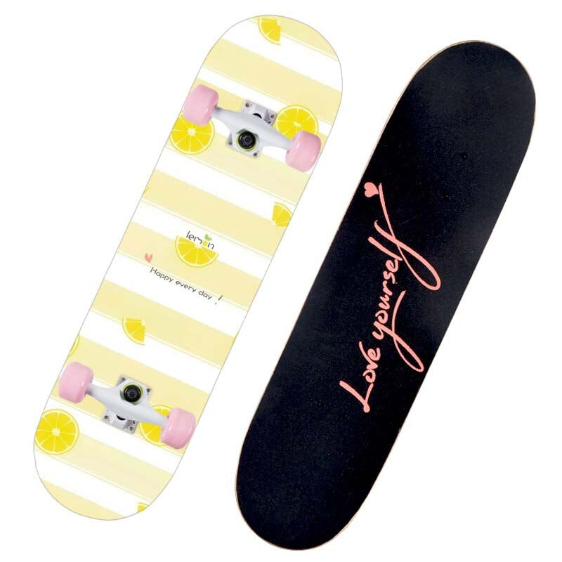 2021 New Pink Series Hot 79*21CM Skateboard Double Vertical Four Wheel Skateboard Skateboard Bamboo Enny Board Long Board Deck