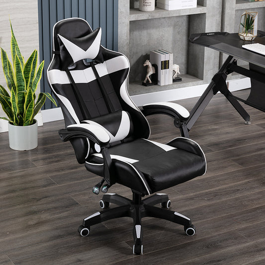 Silla Gamer Pu Leather Racing Gaming Chair With Footrest