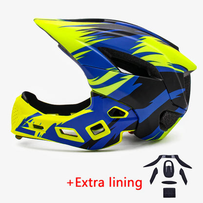 Children Cycling Helmet Detachable Full Face Kids Bike Sports Safety Helmet Child Skateboarding Motorcycle Roller Skating Helmet