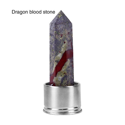 Natural Quartz Gemstone Glass Water Bottle