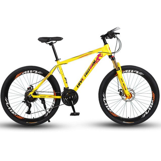 Love Freedom 21 Speed 26 Inch Mountain Bike Bicycles Double Disc Brakes Student Bike Bicicleta Road Bike Free Delivery