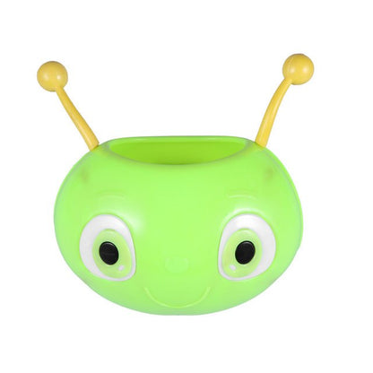 Children Scooter Basket Plastic Cute Worm Pattern Scooter Front Handlebar Carrier Rack (Blue)