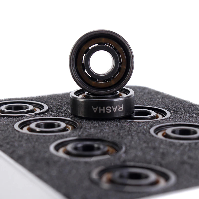 16Pcs Roller Skate Bearings Ceramic BLACK Ball Inline Skates High Speed Bearings Competitional Skateboard Longboard Bearing