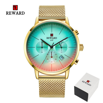 Color Bright Glass Watch Men Top Luxury Brand Chronograph