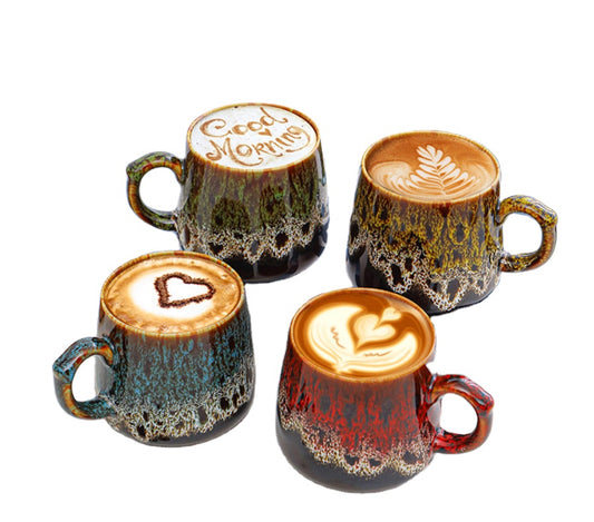 Handmade Mixed Glaze Ceramic Coffee Mugs
