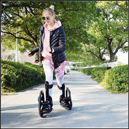 Outdoor Sport Street Slip Rubber Roller Skate 16 Inch 2 Big Wheels Inline Skating Shoes Size 34-43Cm Freeline Skateboard TF-02