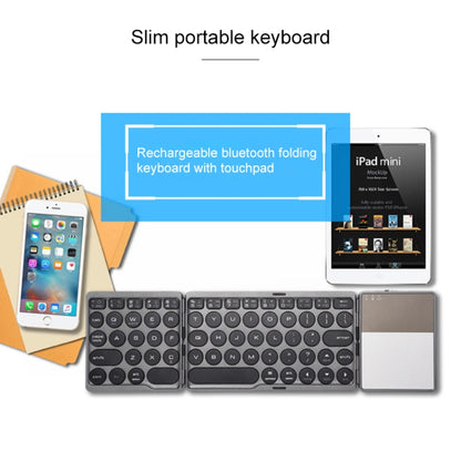 Three-Fold Rechargeable Wireless Keyboard With Touchpad  (PC, Smartphone)