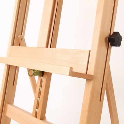 2021 Professional Art Supply Solid Beech Wood Artist Medium-Duty Studio H-Frame Floor Easel for Painting