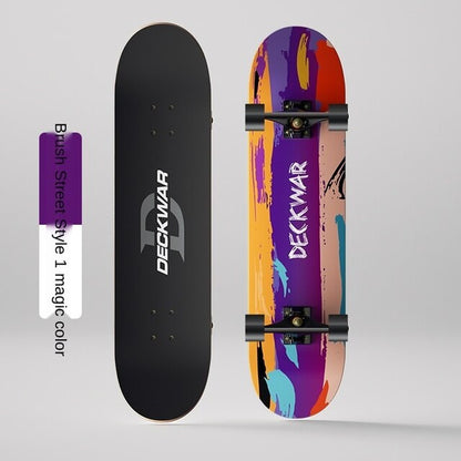 Scooter Four-Wheel Beginner Girls and Boys Adult Youth Children'S Skateboard Short Board Professional Board Twin Tips Skateboard