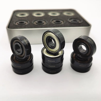 16Pcs Roller Skate Bearings Ceramic BLACK Ball Inline Skates High Speed Bearings Competitional Skateboard Longboard Bearing