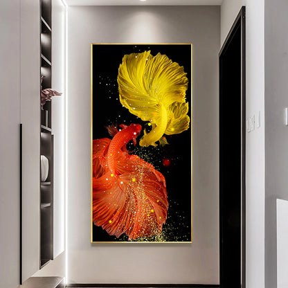 Luxurious Large Gold Aluminum Frame Painting
