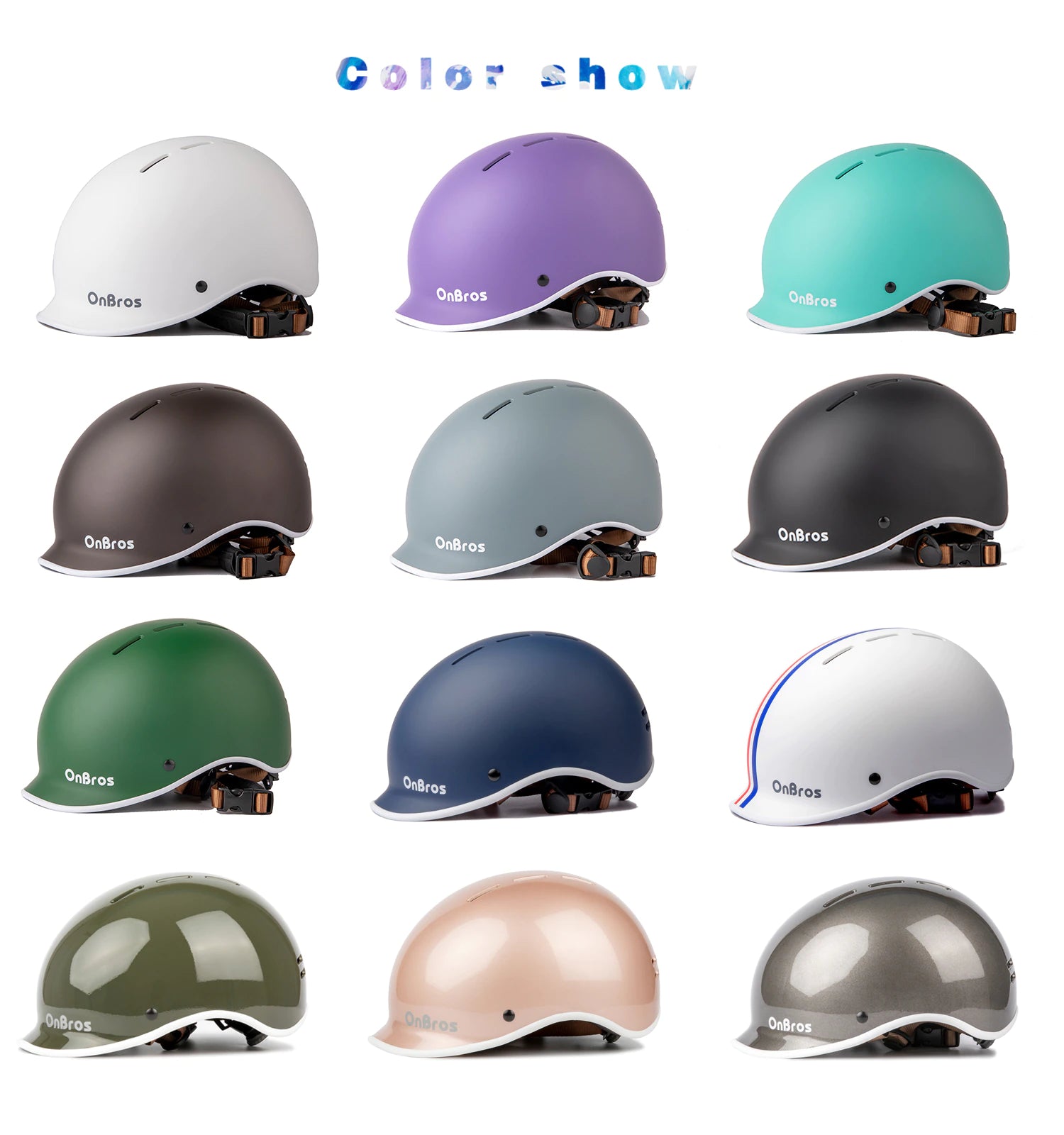 Onbros ABS Shell Urban Bike Helmet for Men and Women Roller Skating Skateboard Cycling Helmets for Kids City Caps