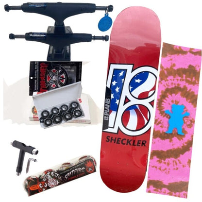 Whole Kit 8Inch Skateboard Santa Cruz Decks Spitfire Skateboard Wheelsthunder Trucks 139 Grizzly Grip Tapes