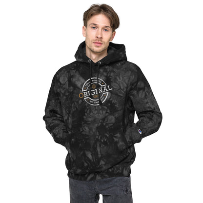Original Era Unisex Champion Tie-Dye Hoodie with Accent Gold