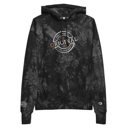 Original Era Unisex Champion Tie-Dye Hoodie with Accent Gold