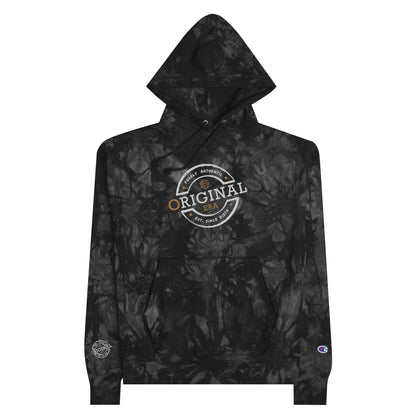 Original Era Unisex Champion Tie-Dye Hoodie with Accent Gold
