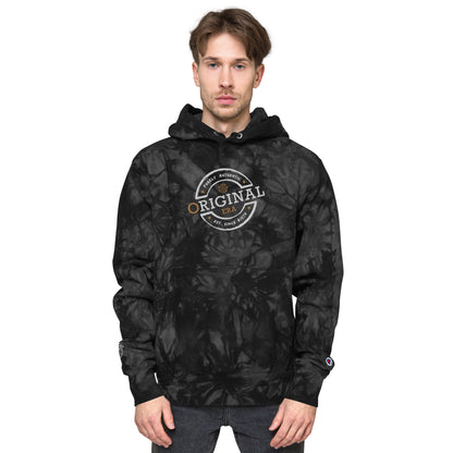 Original Era Unisex Champion Tie-Dye Hoodie with Accent Gold