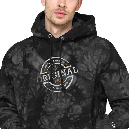 Original Era Unisex Champion Tie-Dye Hoodie with Accent Gold