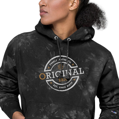 Original Era Unisex Champion Tie-Dye Hoodie with Accent Gold