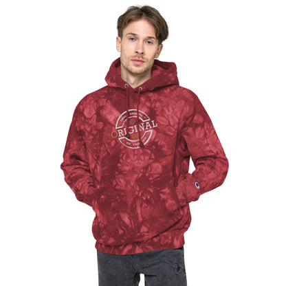 Original Era Unisex Champion Tie-Dye Hoodie with Accent Gold