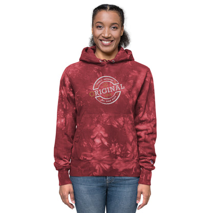 Original Era Unisex Champion Tie-Dye Hoodie with Accent Gold