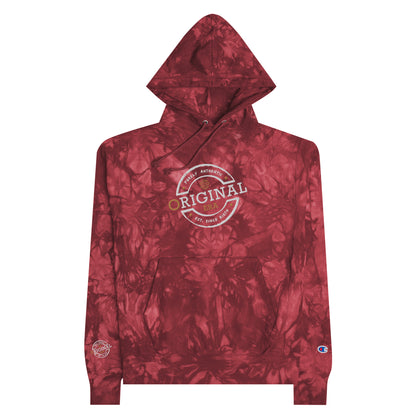 Original Era Unisex Champion Tie-Dye Hoodie with Accent Gold