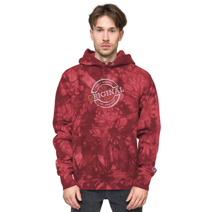 Original Era Unisex Champion Tie-Dye Hoodie with Accent Gold