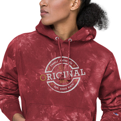 Original Era Unisex Champion Tie-Dye Hoodie with Accent Gold