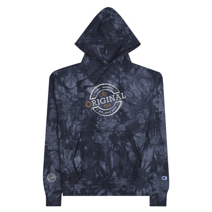Original Era Unisex Champion Tie-Dye Hoodie with Accent Gold